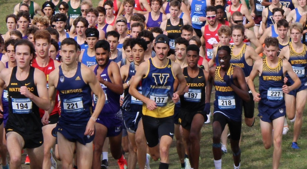 Keon Wallingford (#137) at start of Men&rsquo;s race - Maeve Blake
